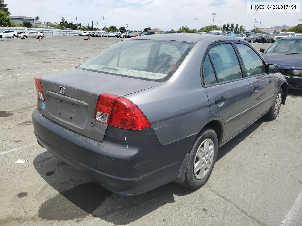 2005 Honda Civic Dx VIN: 1HGES16425L017454 Lot: 59968154