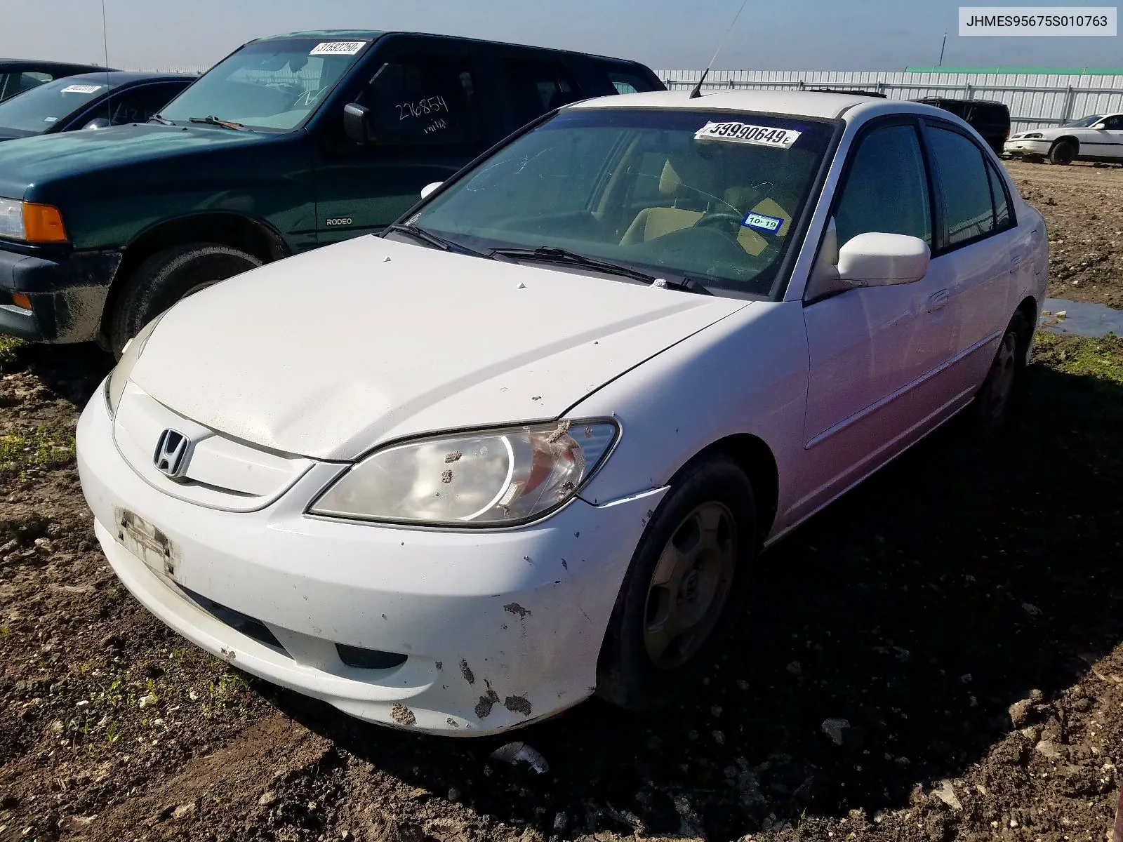 2005 Honda Civic Hybrid VIN: JHMES95675S010763 Lot: 59990649