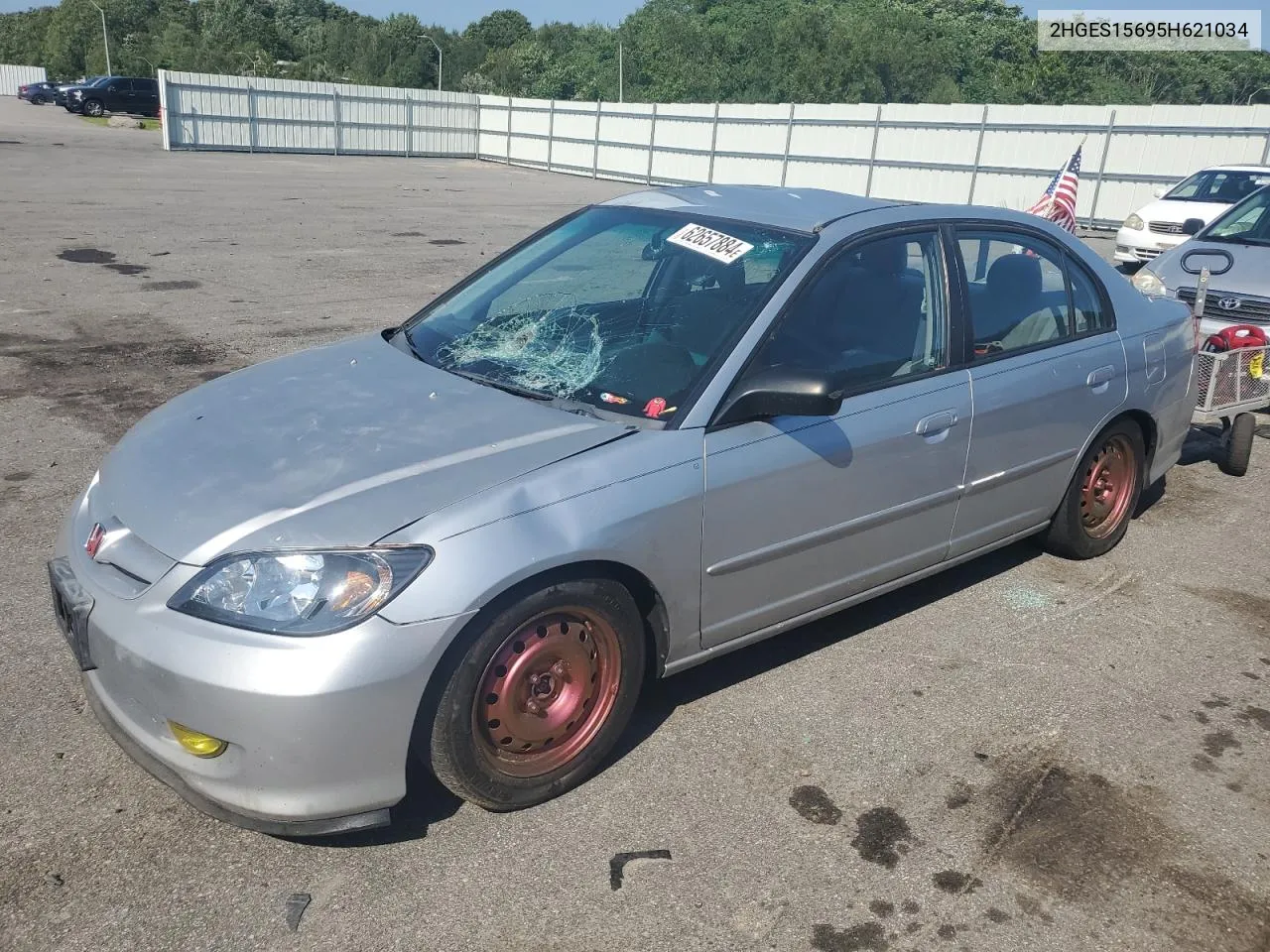 2005 Honda Civic Lx VIN: 2HGES15695H621034 Lot: 62657884