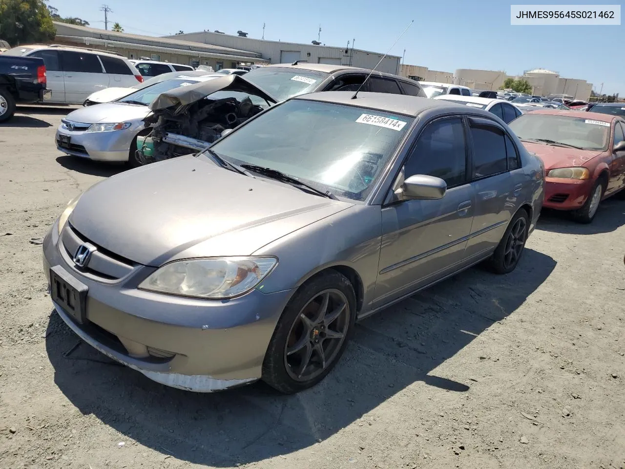 2005 Honda Civic Hybrid VIN: JHMES95645S021462 Lot: 66158414