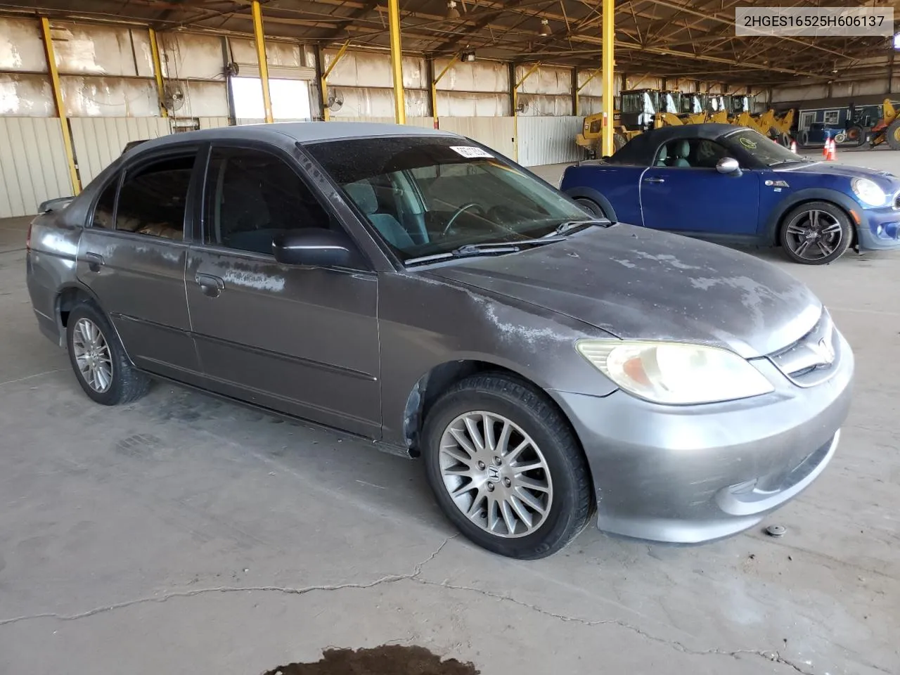 2005 Honda Civic Lx VIN: 2HGES16525H606137 Lot: 68712534