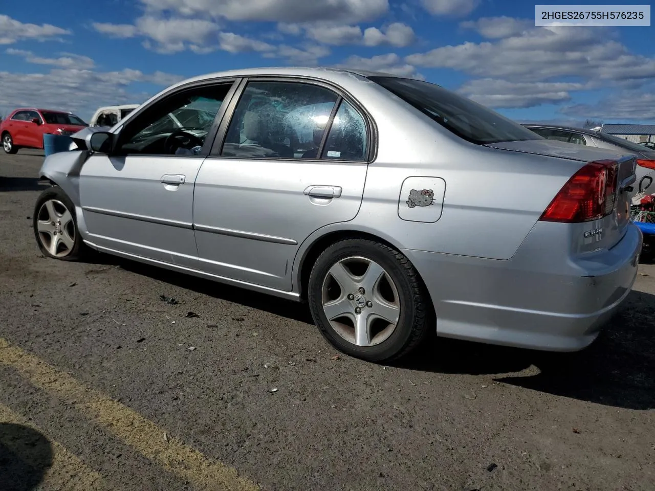 2HGES26755H576235 2005 Honda Civic Ex