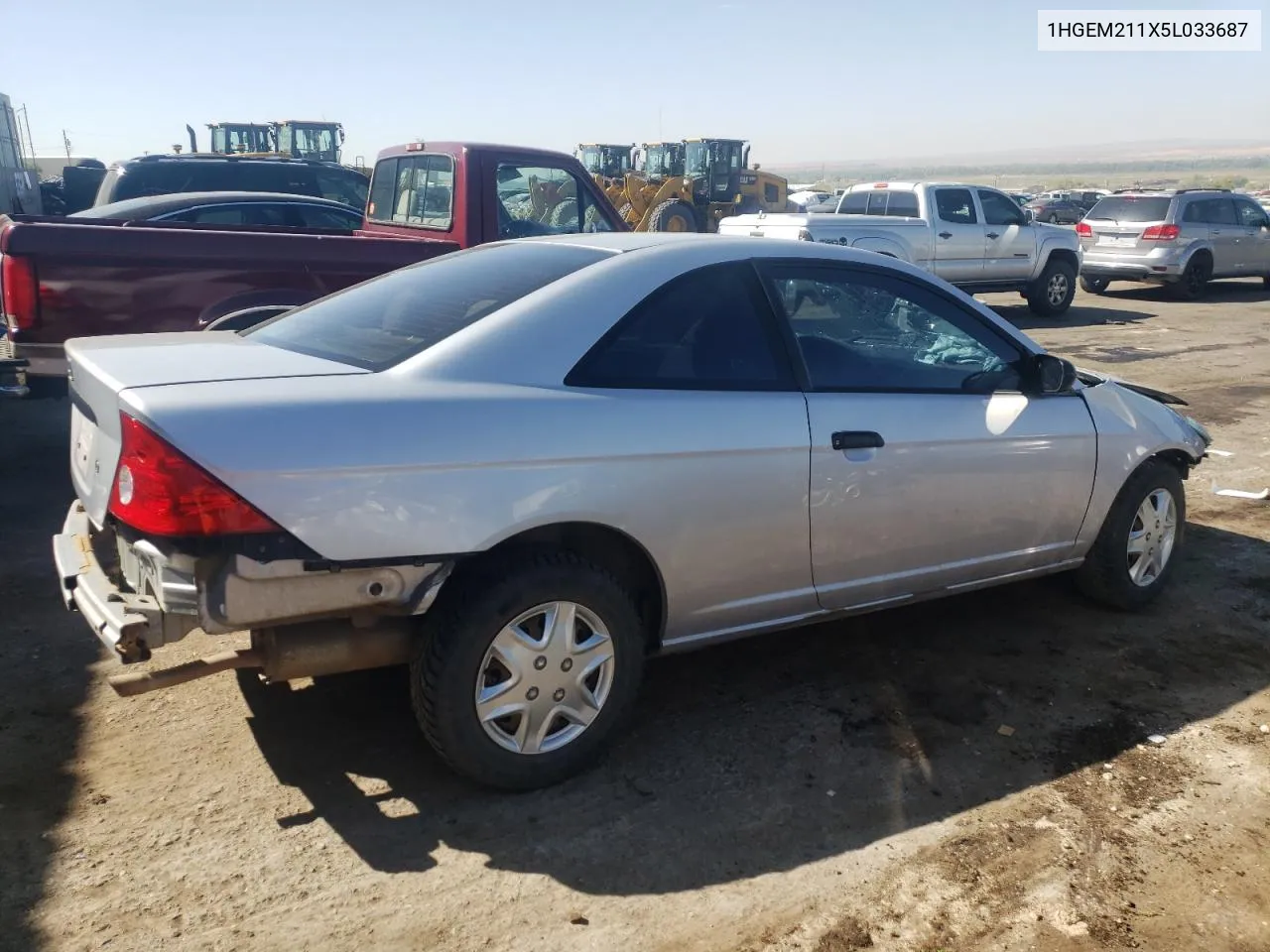 2005 Honda Civic Dx Vp VIN: 1HGEM211X5L033687 Lot: 73131594