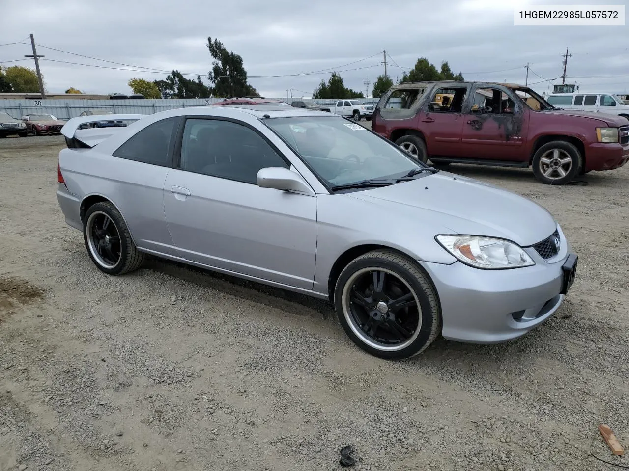 2005 Honda Civic Ex VIN: 1HGEM22985L057572 Lot: 73187274