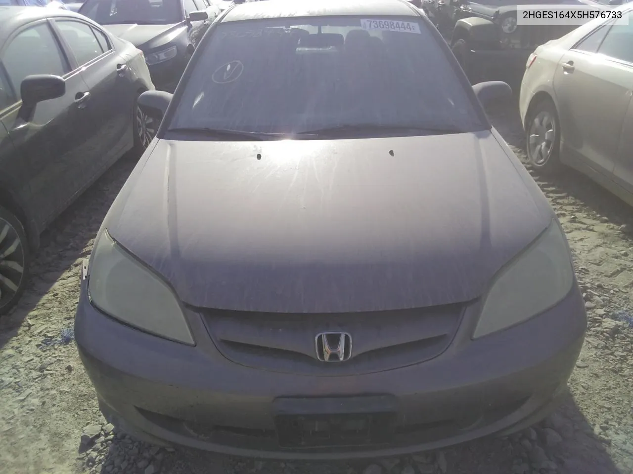 2005 Honda Civic Dx VIN: 2HGES164X5H576733 Lot: 73698444