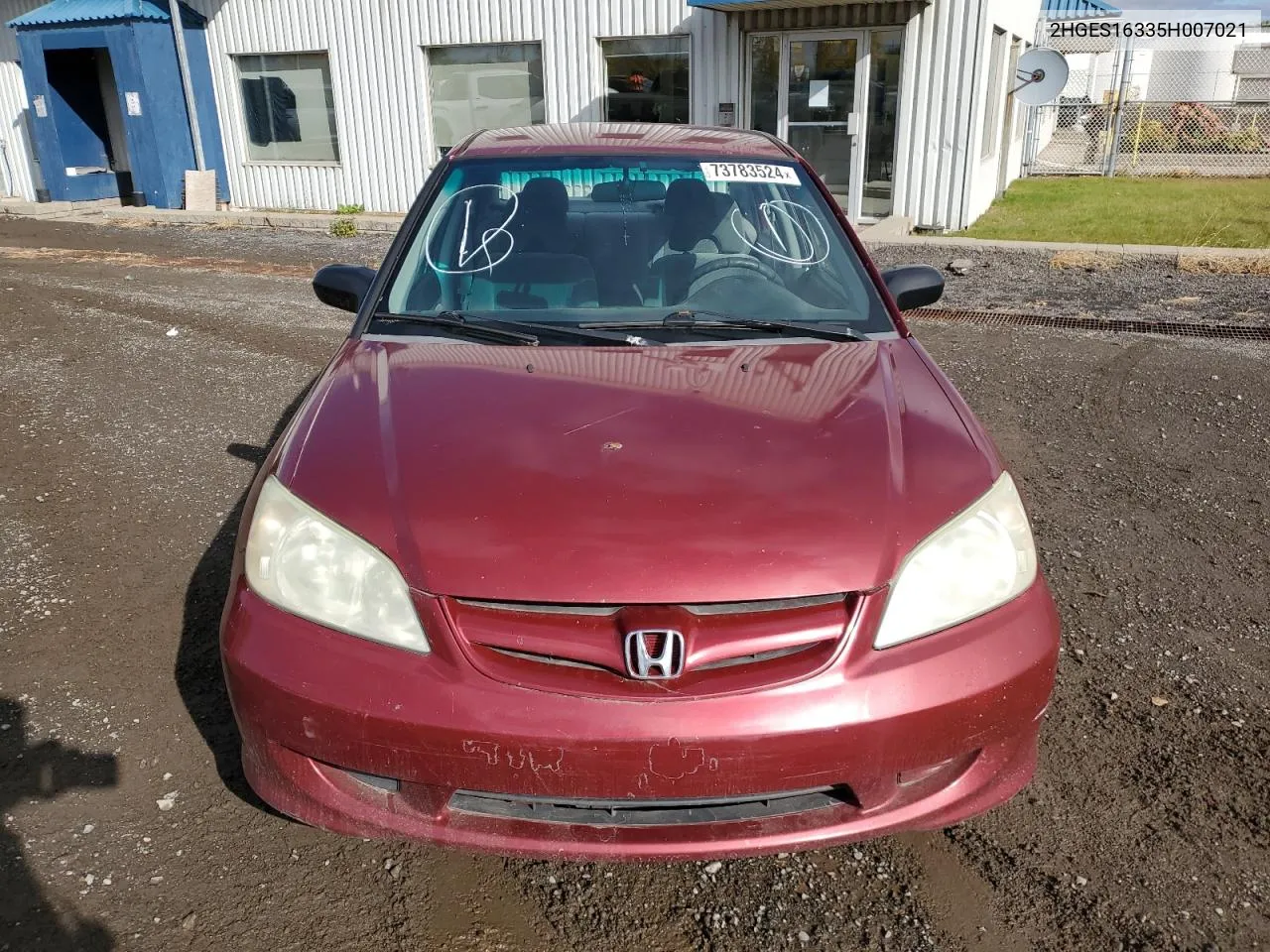 2005 Honda Civic Dx Vp VIN: 2HGES16335H007021 Lot: 73783524