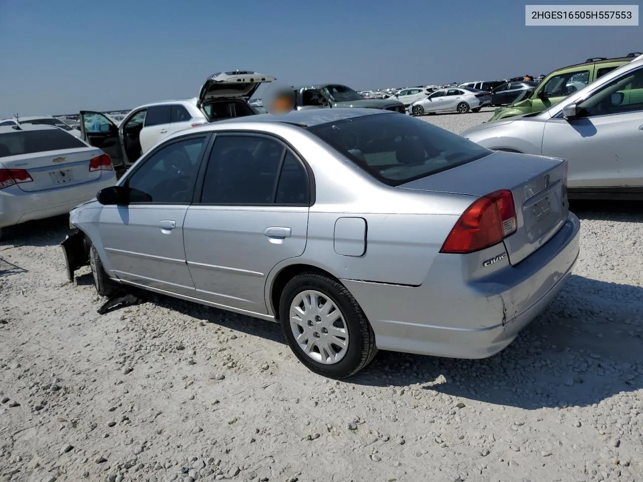 2005 Honda Civic Lx VIN: 2HGES16505H557553 Lot: 75062764