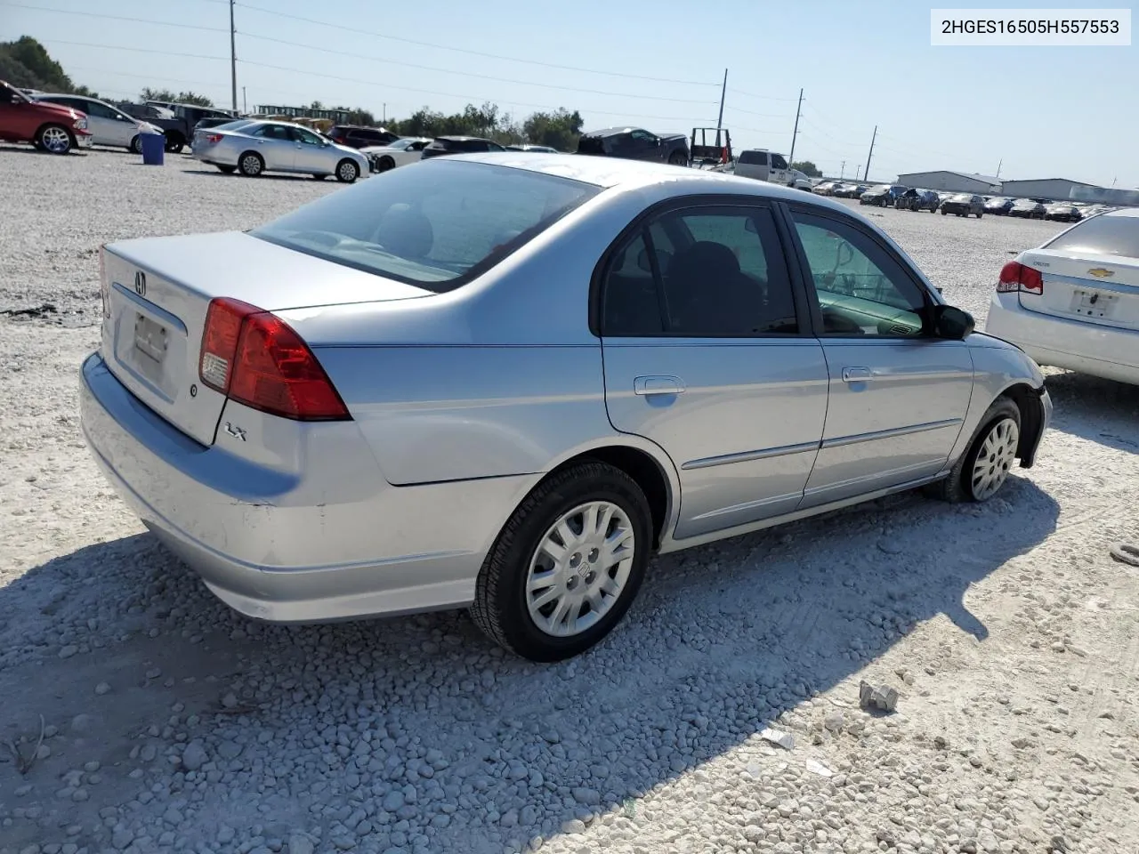 2005 Honda Civic Lx VIN: 2HGES16505H557553 Lot: 75062764