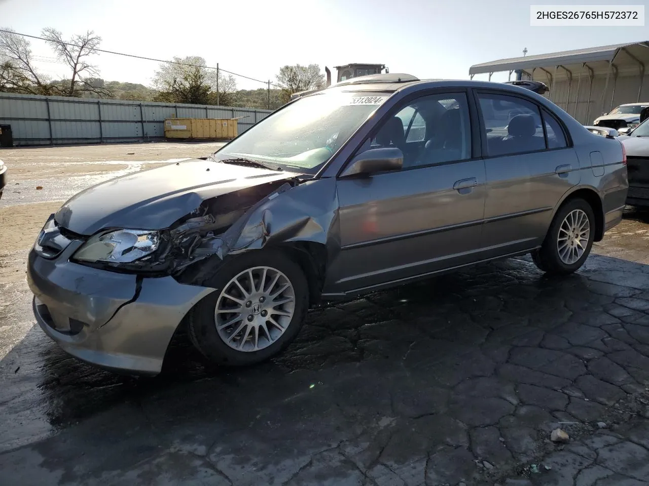 2005 Honda Civic Ex VIN: 2HGES26765H572372 Lot: 75313924