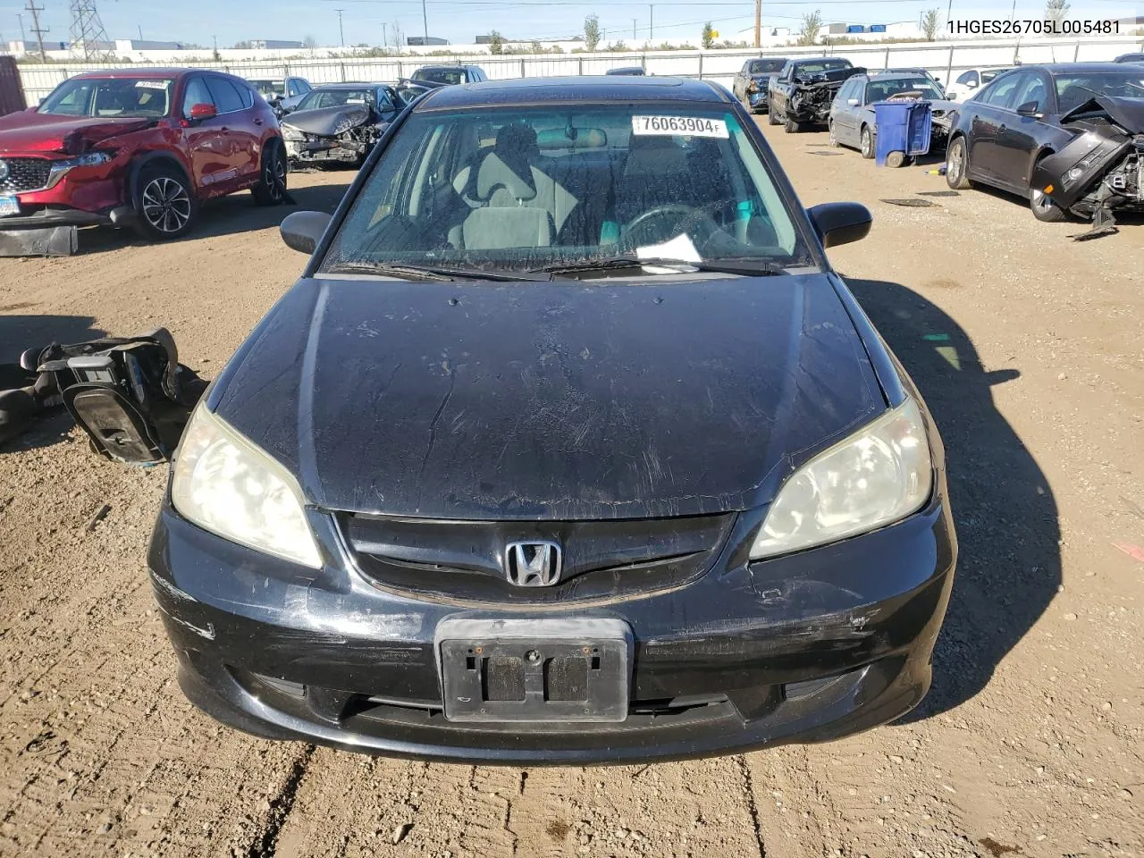 2005 Honda Civic Ex VIN: 1HGES26705L005481 Lot: 76063904