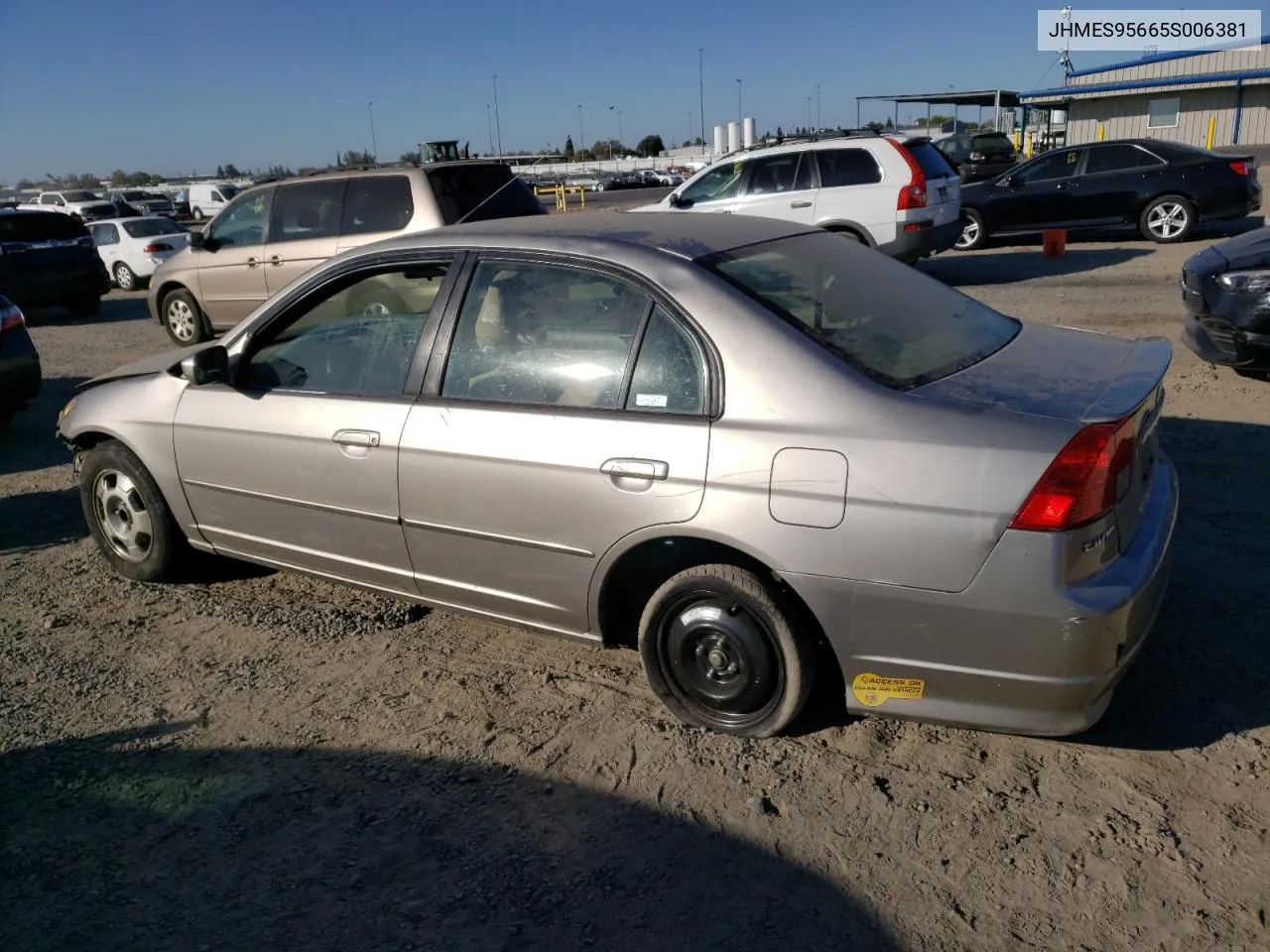 2005 Honda Civic Hybrid VIN: JHMES95665S006381 Lot: 76102524