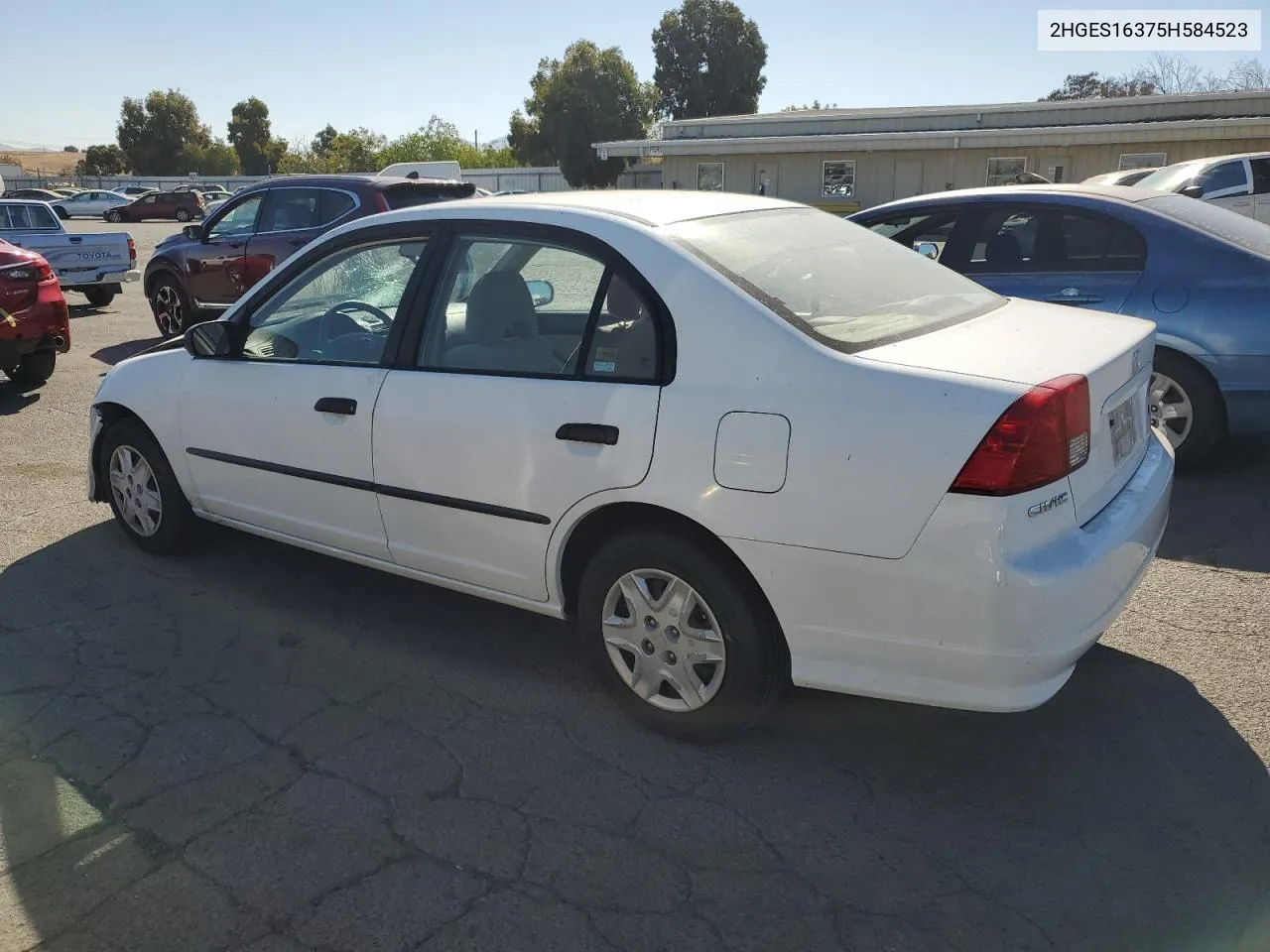 2005 Honda Civic Dx Vp VIN: 2HGES16375H584523 Lot: 76123724