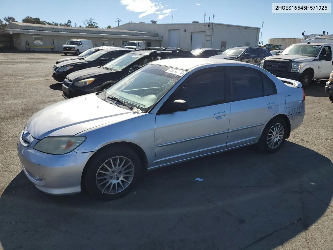 2005 Honda Civic Lx VIN: 2HGES16545H571925 Lot: 76364714