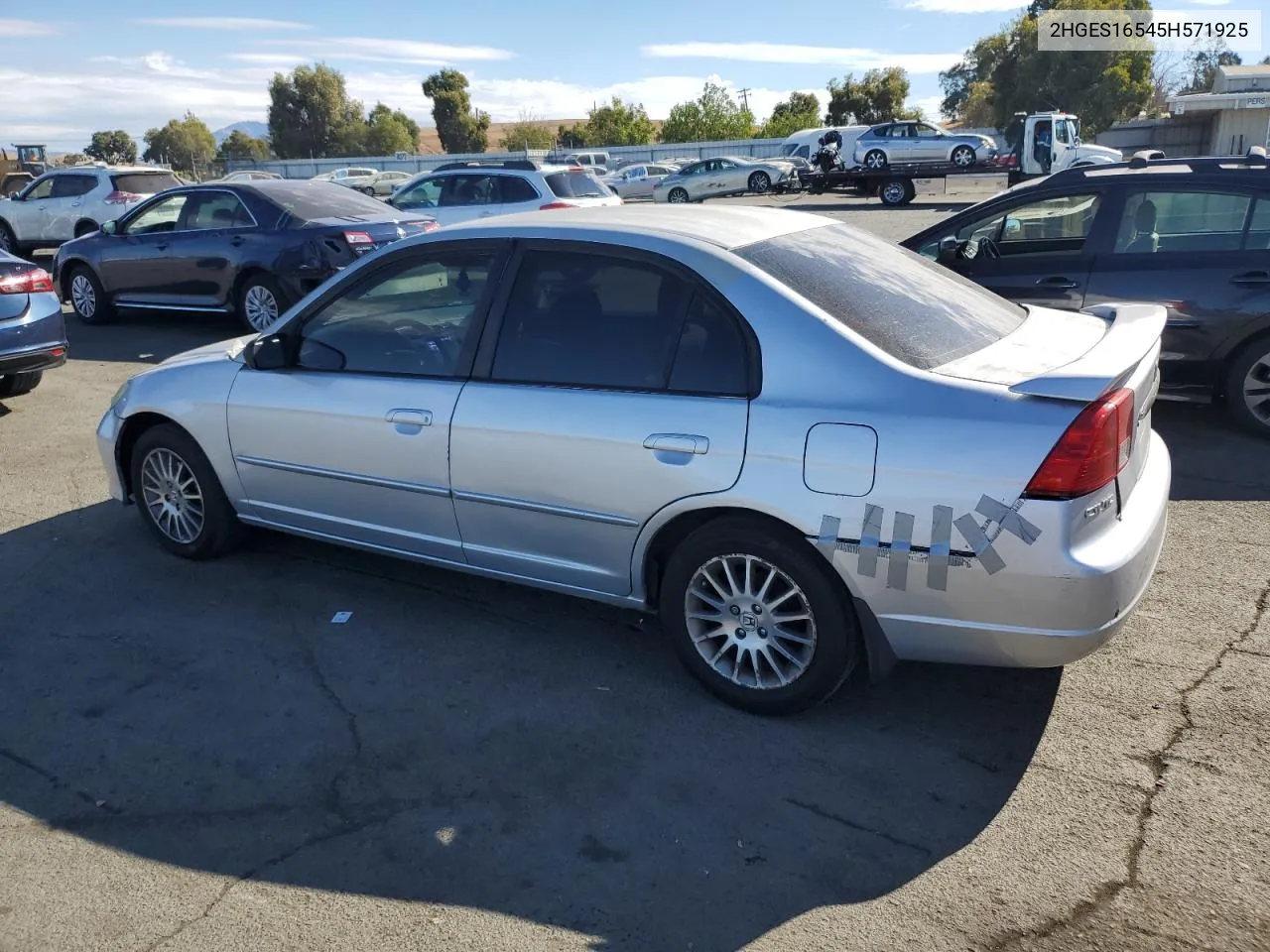 2005 Honda Civic Lx VIN: 2HGES16545H571925 Lot: 76364714