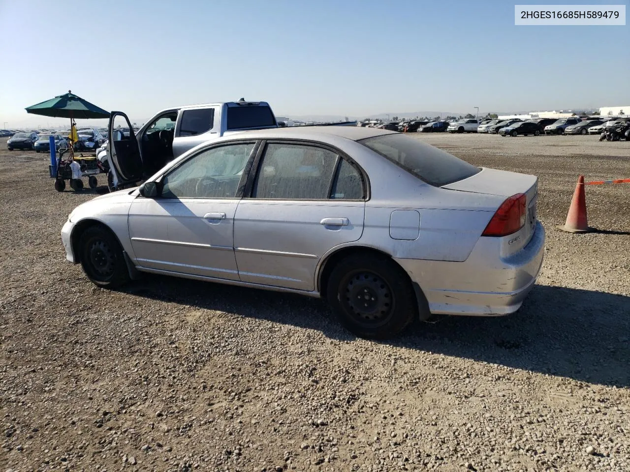 2005 Honda Civic Lx VIN: 2HGES16685H589479 Lot: 76930194