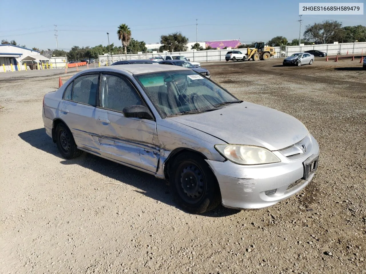 2005 Honda Civic Lx VIN: 2HGES16685H589479 Lot: 76930194