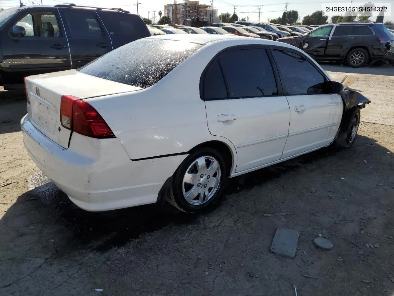 2005 Honda Civic Lx VIN: 2HGES16515H514372 Lot: 77120664