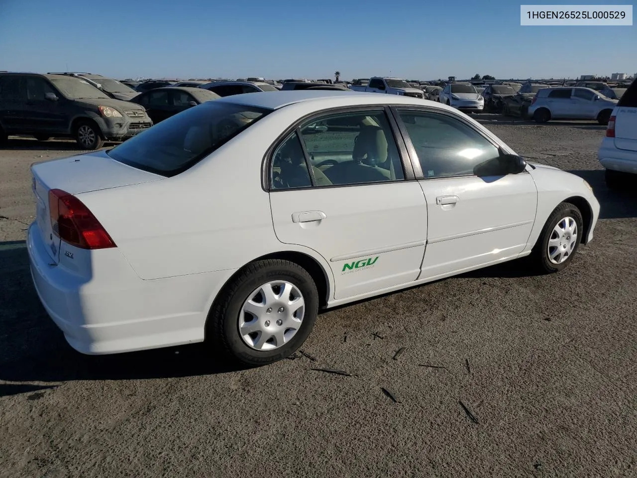 2005 Honda Civic Gx VIN: 1HGEN26525L000529 Lot: 77891084