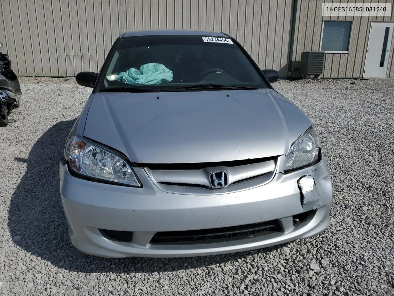 2005 Honda Civic Lx VIN: 1HGES16585L031240 Lot: 78234464