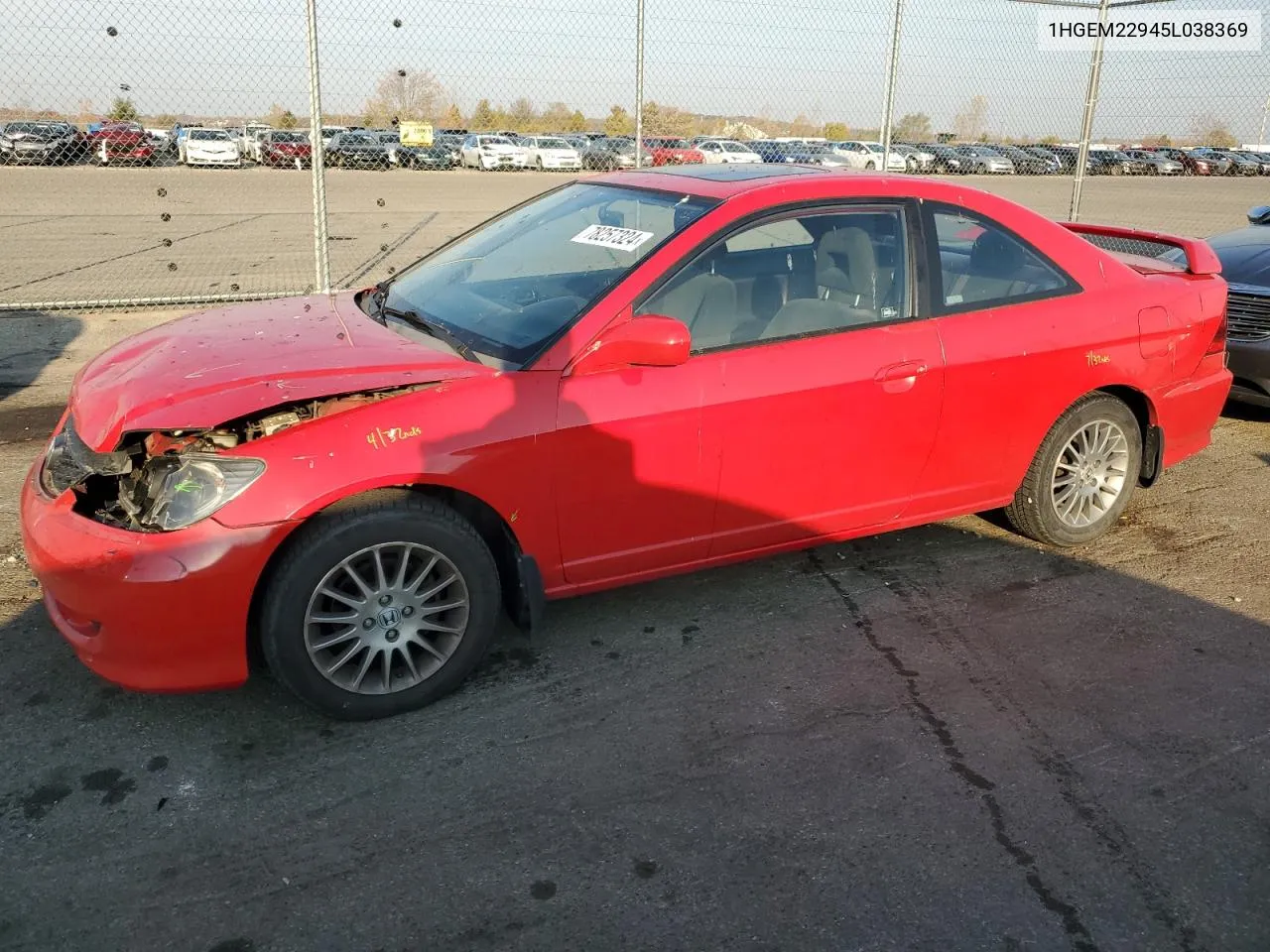 2005 Honda Civic Ex VIN: 1HGEM22945L038369 Lot: 78257324