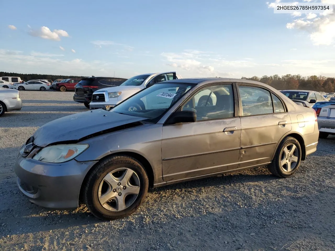 2005 Honda Civic Ex VIN: 2HGES26785H597354 Lot: 78331844