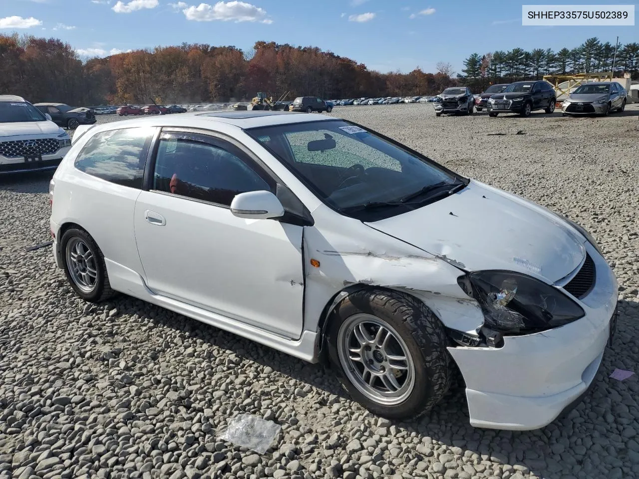 2005 Honda Civic Si VIN: SHHEP33575U502389 Lot: 78501304