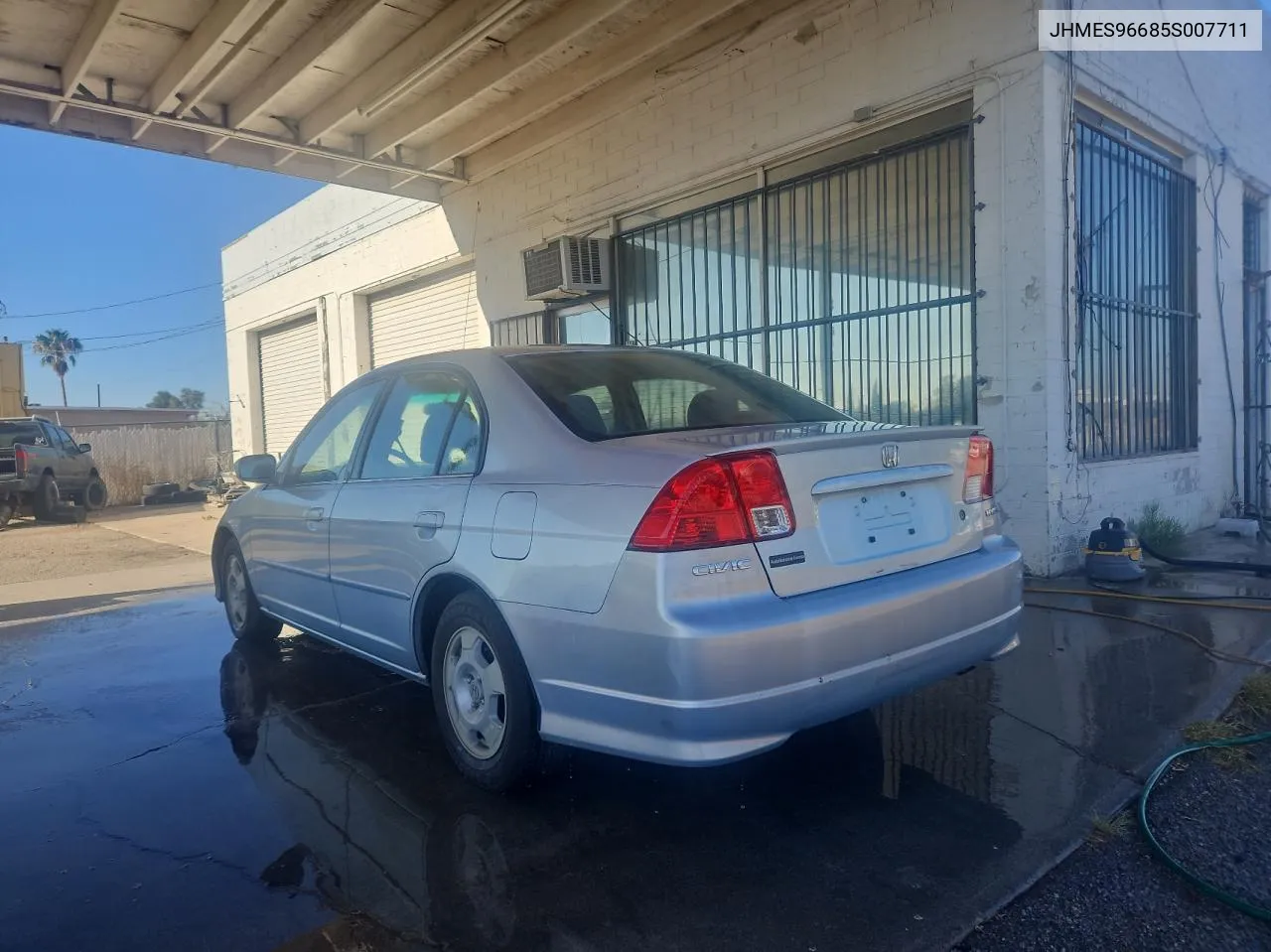 2005 Honda Civic Hybrid VIN: JHMES96685S007711 Lot: 78539984