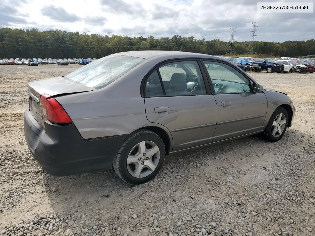 2005 Honda Civic Ex VIN: 2HGES26755H513586 Lot: 79181444