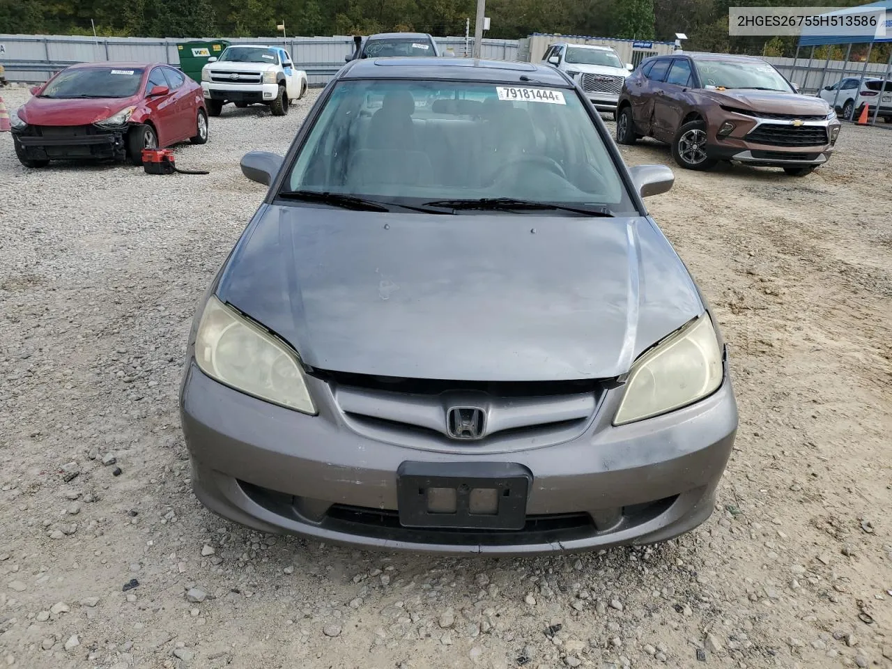 2005 Honda Civic Ex VIN: 2HGES26755H513586 Lot: 79181444