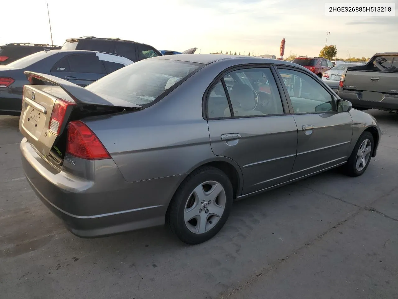 2005 Honda Civic Ex VIN: 2HGES26885H513218 Lot: 79450384