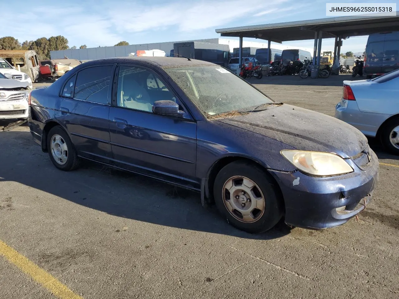 2005 Honda Civic Hybrid VIN: JHMES96625S015318 Lot: 79566564