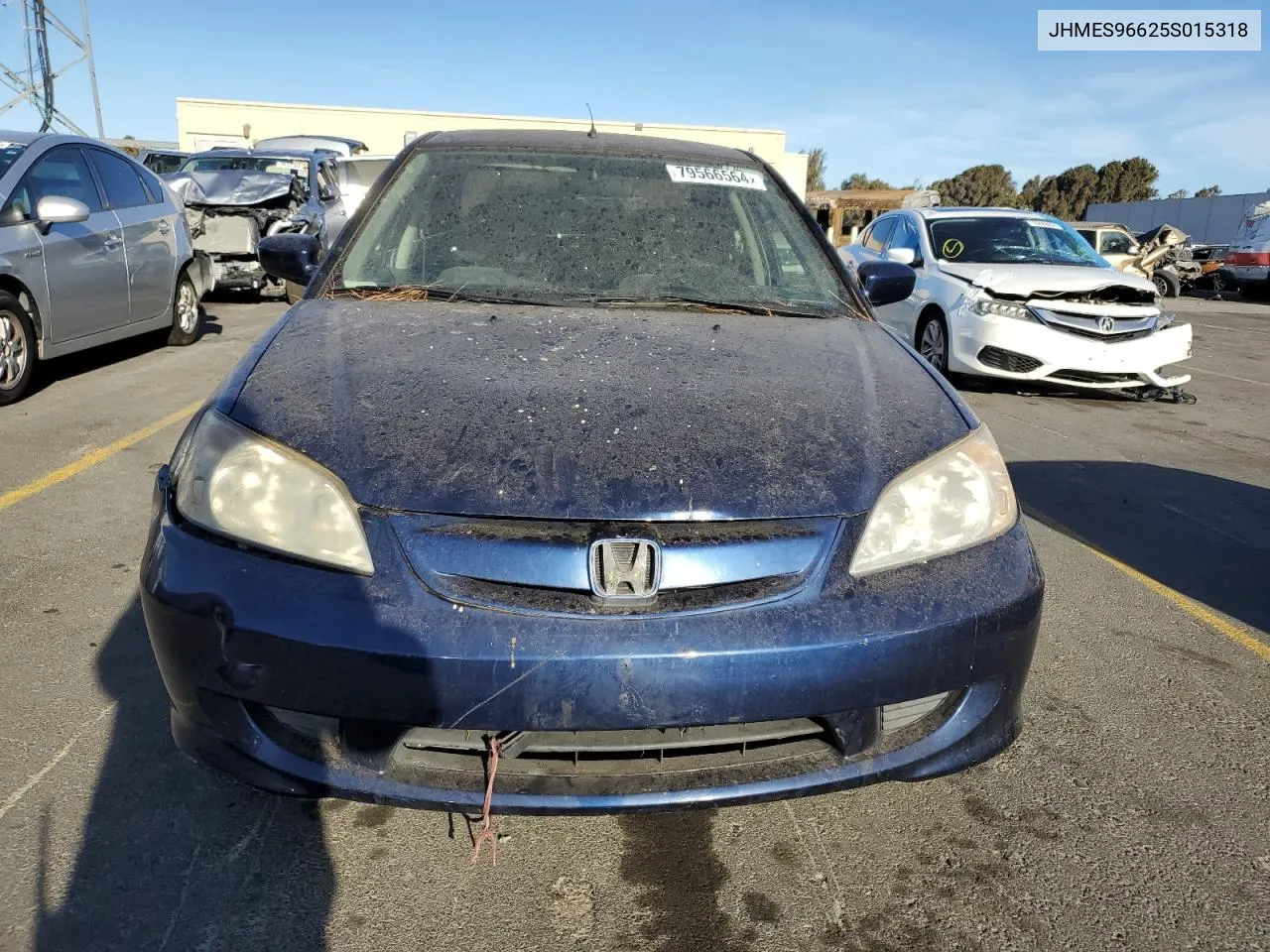 2005 Honda Civic Hybrid VIN: JHMES96625S015318 Lot: 79566564