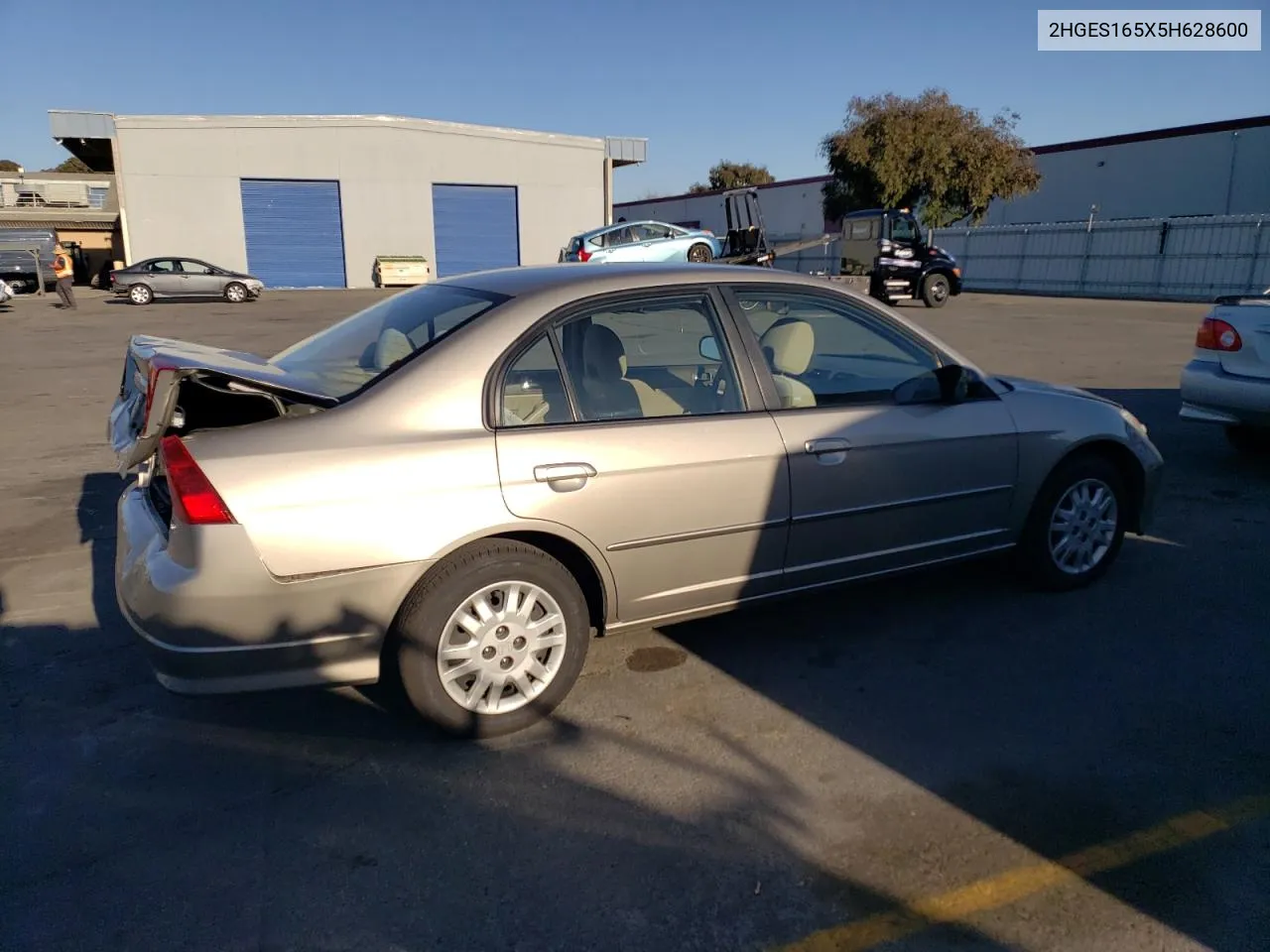 2005 Honda Civic Lx VIN: 2HGES165X5H628600 Lot: 79941594