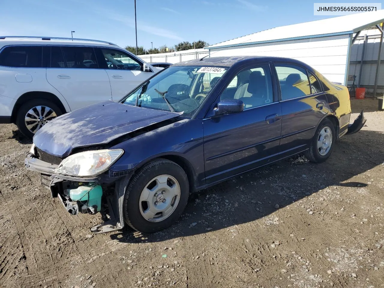 2005 Honda Civic Hybrid VIN: JHMES95665S005571 Lot: 80137464