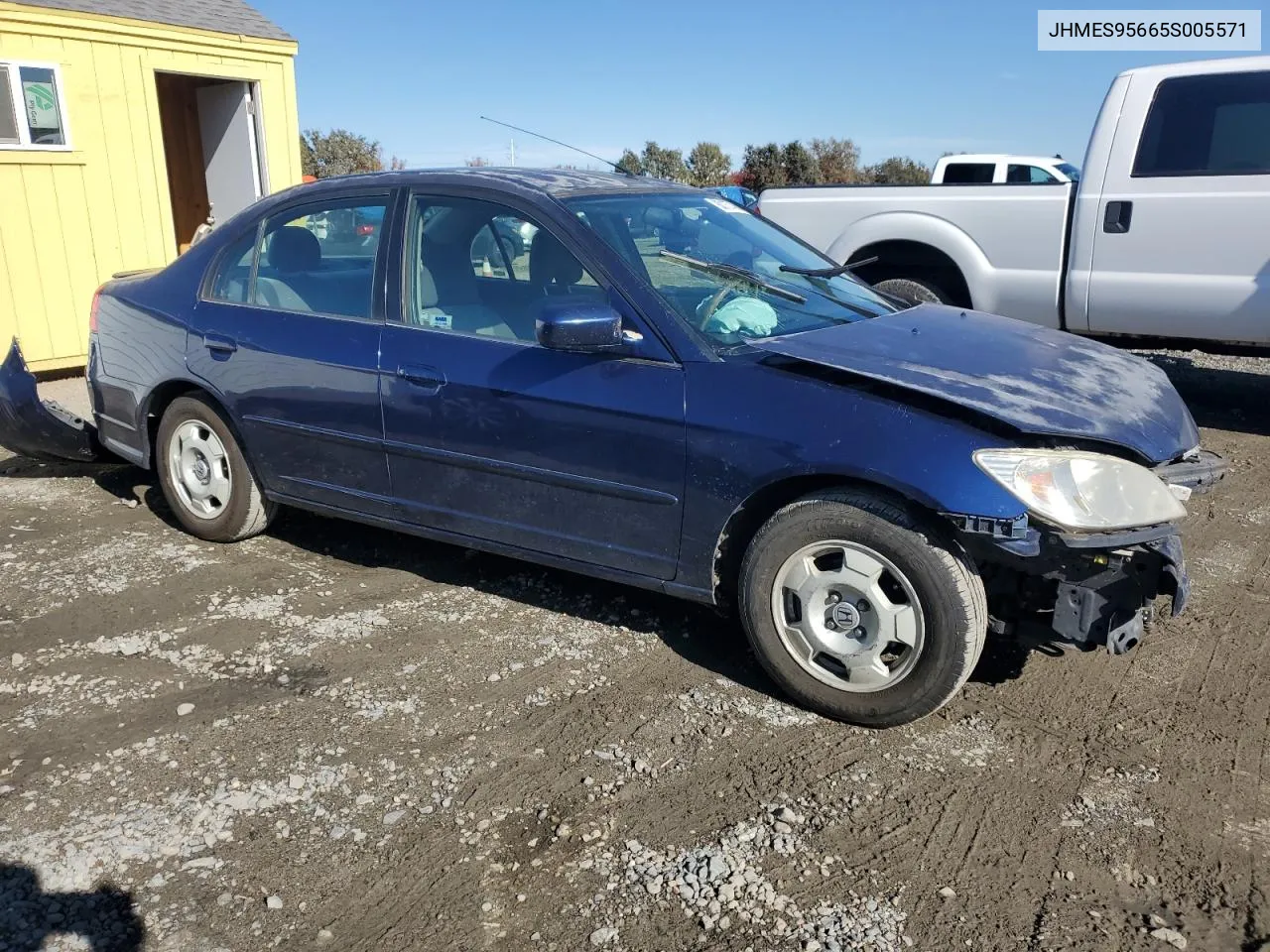 2005 Honda Civic Hybrid VIN: JHMES95665S005571 Lot: 80137464