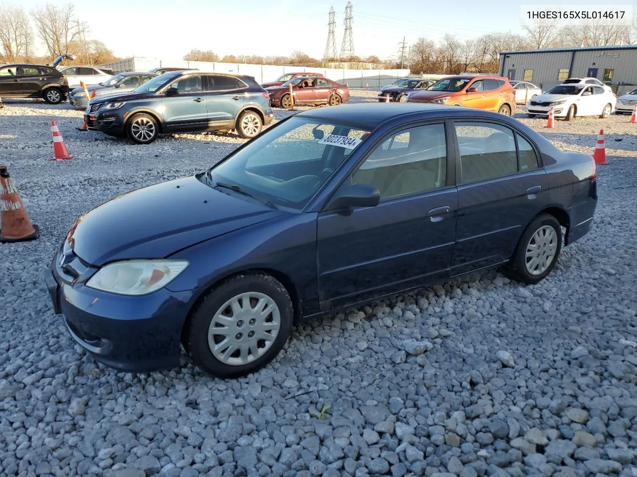 2005 Honda Civic Lx VIN: 1HGES165X5L014617 Lot: 80237934