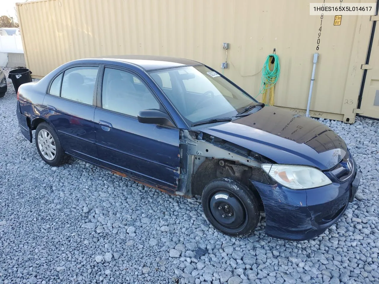 2005 Honda Civic Lx VIN: 1HGES165X5L014617 Lot: 80237934