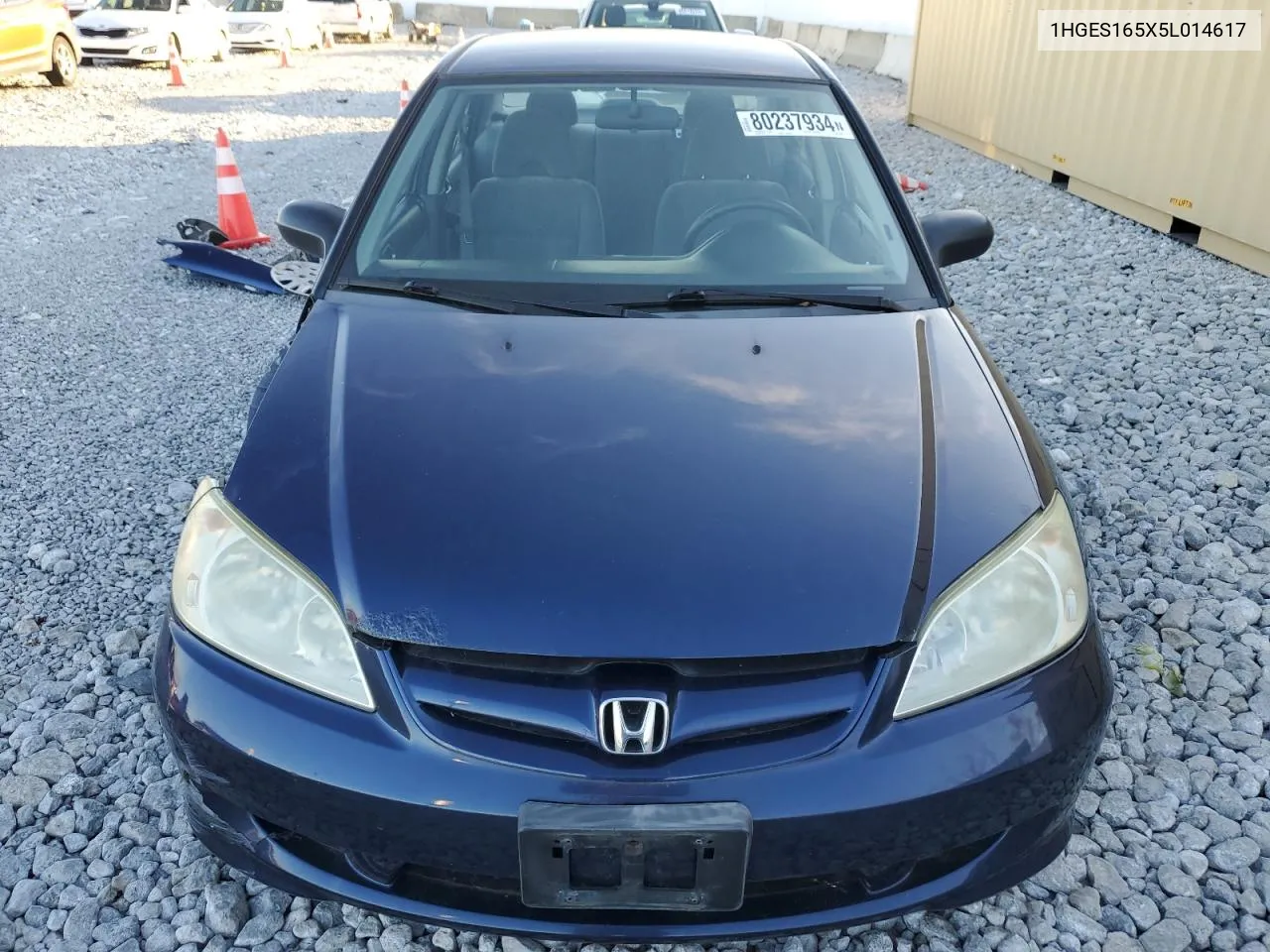 2005 Honda Civic Lx VIN: 1HGES165X5L014617 Lot: 80237934