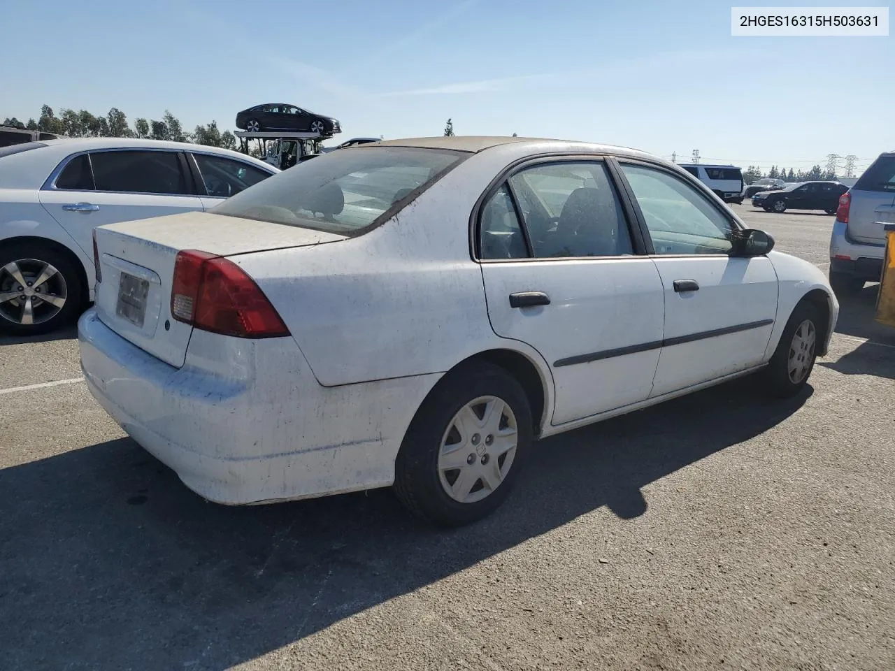 2005 Honda Civic Dx Vp VIN: 2HGES16315H503631 Lot: 80708504