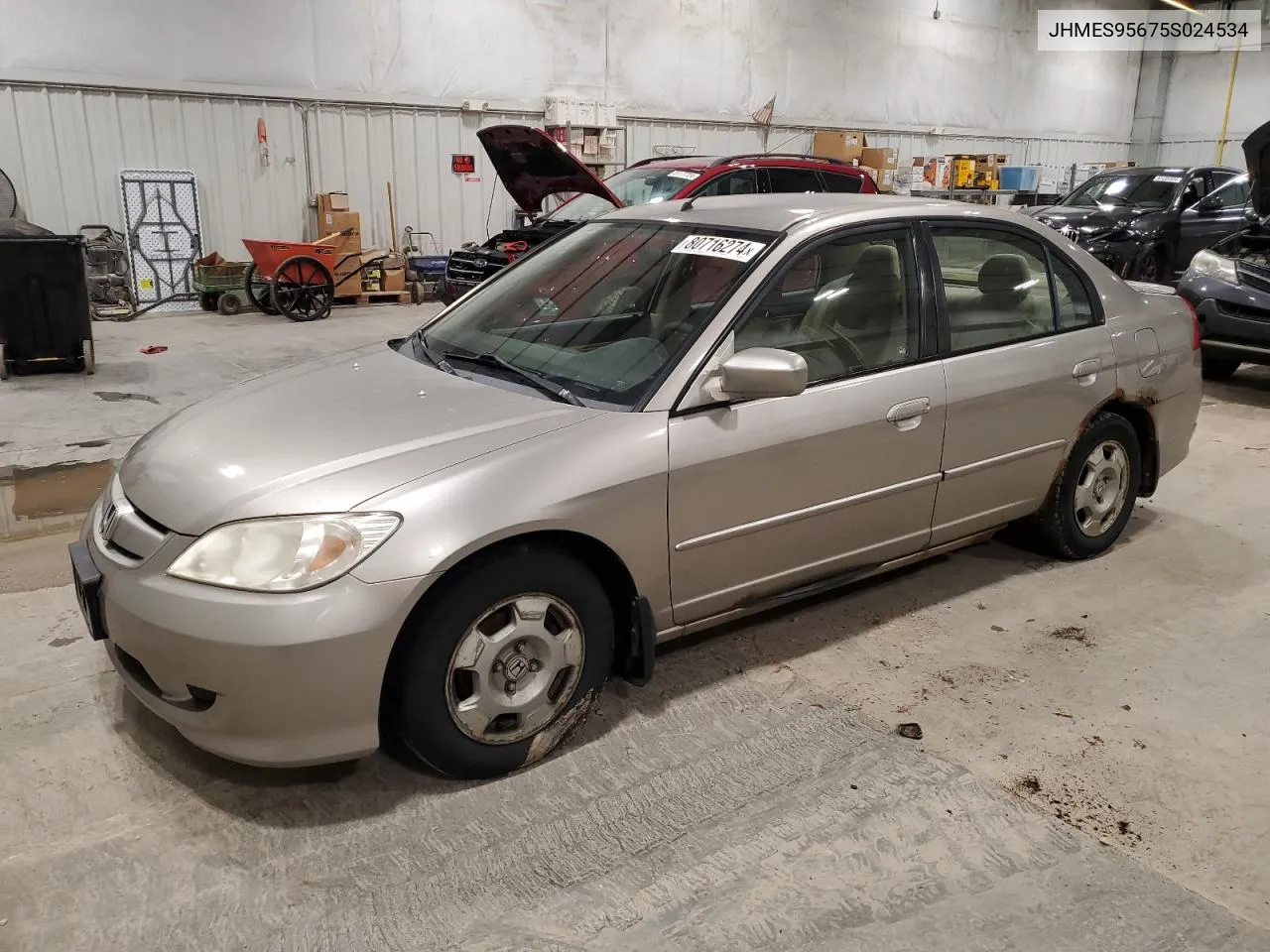 2005 Honda Civic Hybrid VIN: JHMES95675S024534 Lot: 80716274