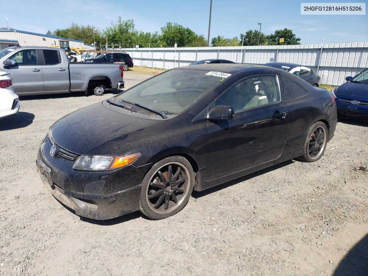 2006 Honda Civic Ex VIN: 2HGFG12816H515206 Lot: 51847664