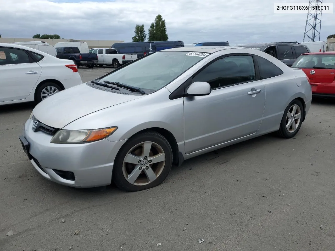 2006 Honda Civic Ex VIN: 2HGFG118X6H518011 Lot: 52154084