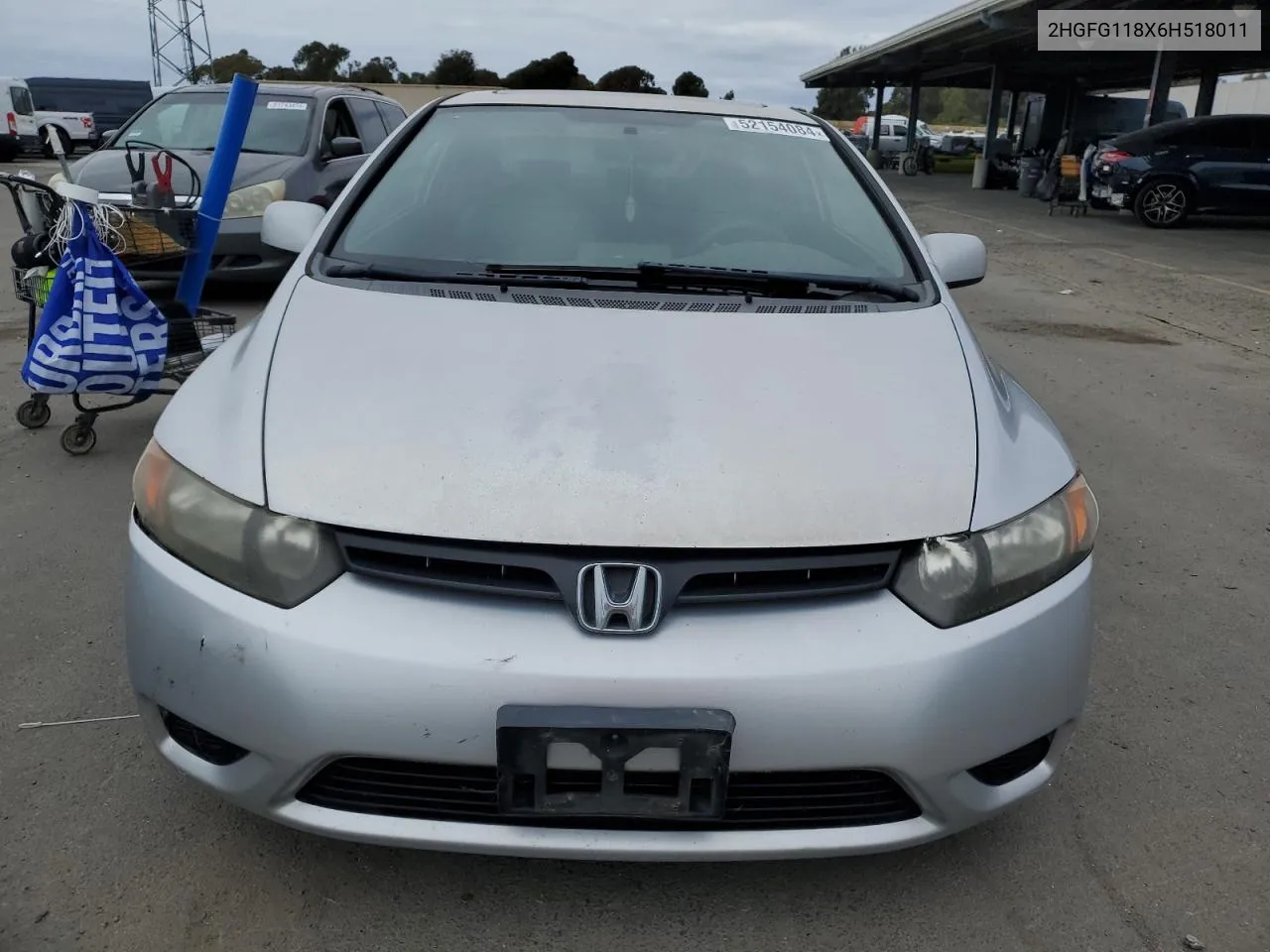 2006 Honda Civic Ex VIN: 2HGFG118X6H518011 Lot: 52154084