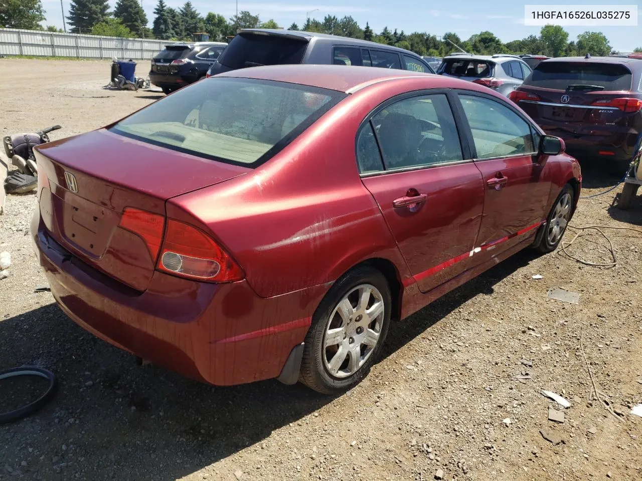 2006 Honda Civic Lx VIN: 1HGFA16526L035275 Lot: 58277584