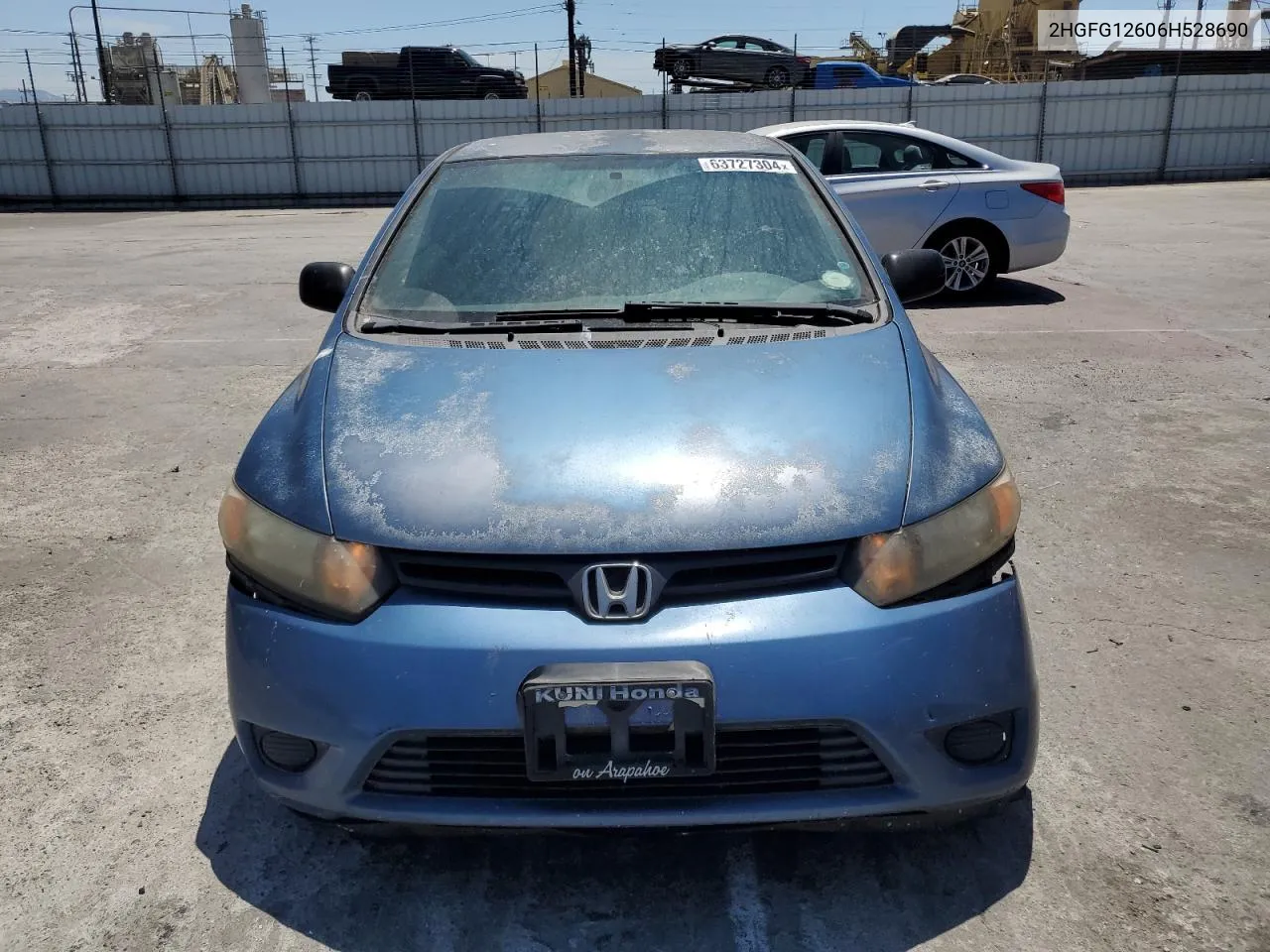 2006 Honda Civic Lx VIN: 2HGFG12606H528690 Lot: 63727304