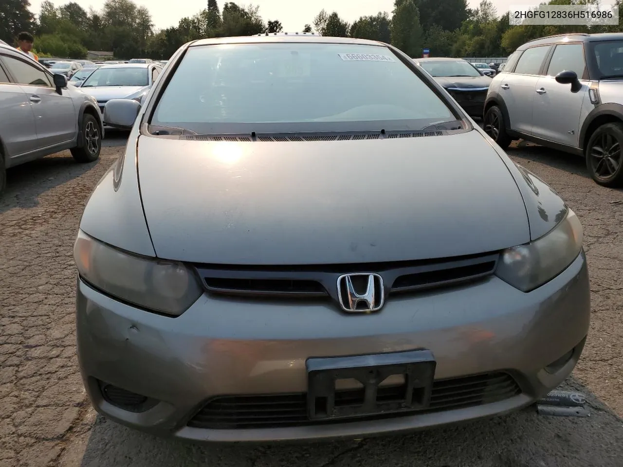 2006 Honda Civic Ex VIN: 2HGFG12836H516986 Lot: 66603354