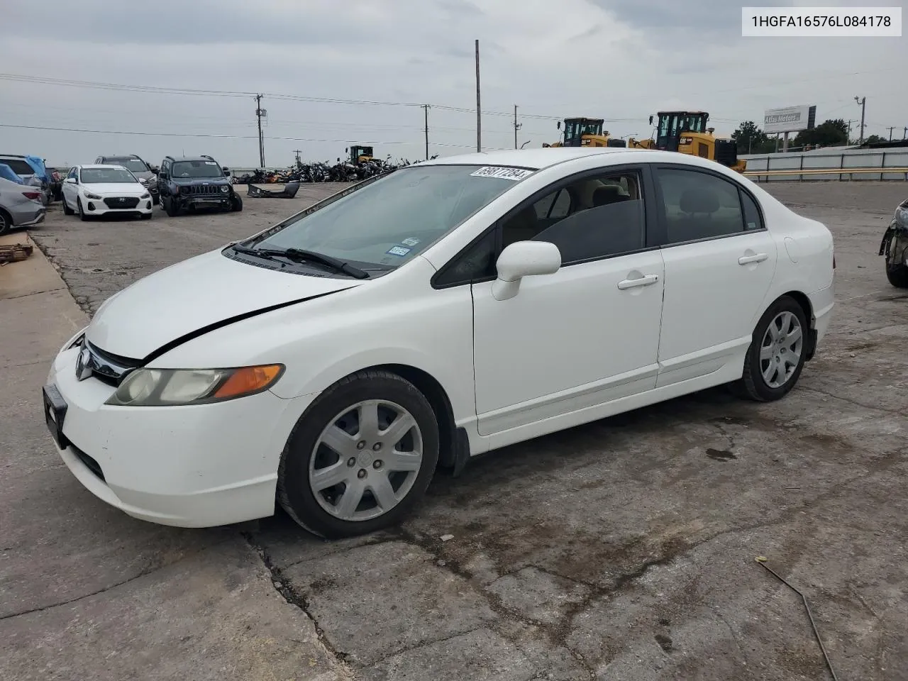 2006 Honda Civic Lx VIN: 1HGFA16576L084178 Lot: 69877284