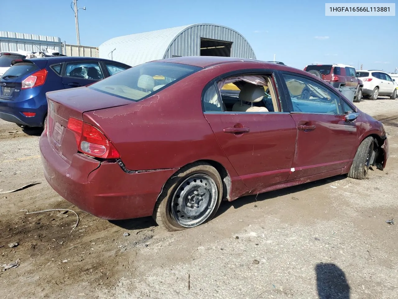 2006 Honda Civic Lx VIN: 1HGFA16566L113881 Lot: 70247804