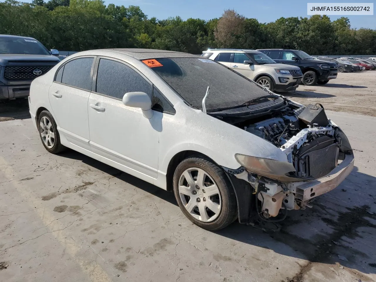 2006 Honda Civic Lx VIN: JHMFA15516S002742 Lot: 71566944