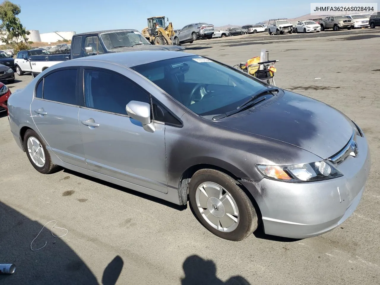 2006 Honda Civic Hybrid VIN: JHMFA36266S028494 Lot: 72737334